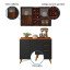 Armario kit de Cozinha e Varanda Cinamomo/Preto